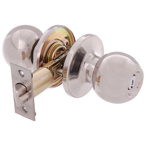 BRAVA Urban Tiebolt Entrance Knob Set LW4 Profile KD with Adjustable 60/70mm Backset Polished Stainless Steel - BRT3300B