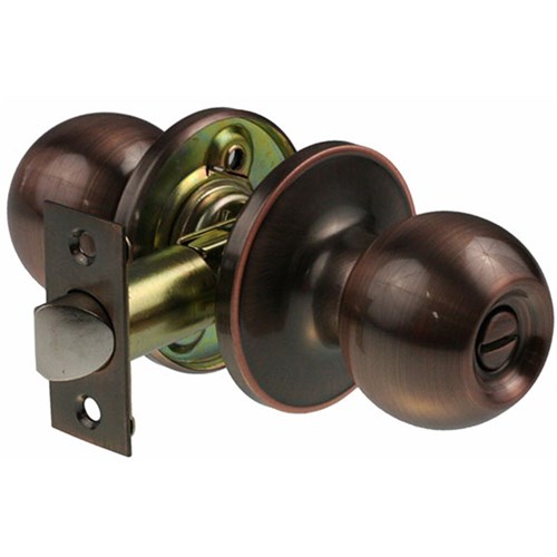 BRAVA Urban Tiebolt Privacy Knob Set Adjustable 60/70mm Backset Antique Copper LN901B - BRT3910B