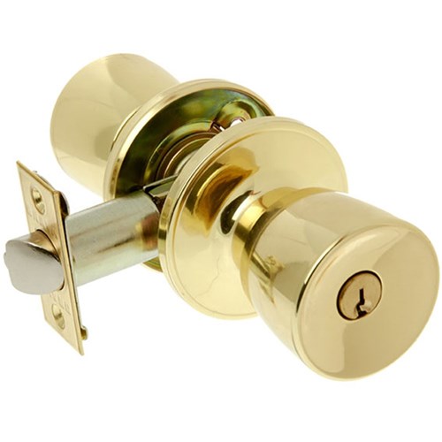 BRAVA Urban Tiebolt Tulip Entrance Knob Set LW4 Profile KD with Adjustable 60/70mm Backset Polished Brass BRT6700B - BRT6700B