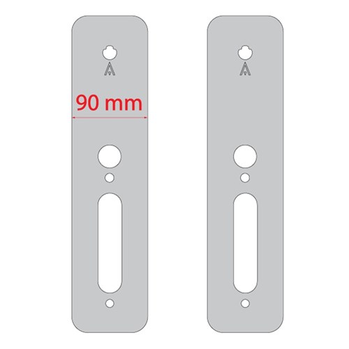 SALTO cover plates suit XS4 One Ex7 Escutcheon, 90mm wide (pair)