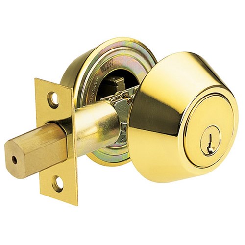 BRAVA Urban Deadbolt Double Cylinder LW4 Profile KD Polished Brass - D372B