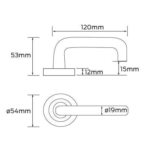 Dalco 7000 Series Furniture Round Rose Full Set with Alpha Lever Satin Stainless Steel