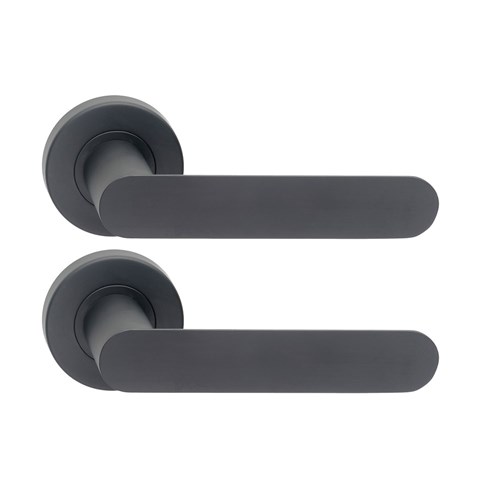 Dormakaba Furniture Vision Round Rose Pair with 17 Lever Black - 8300/17BLK
