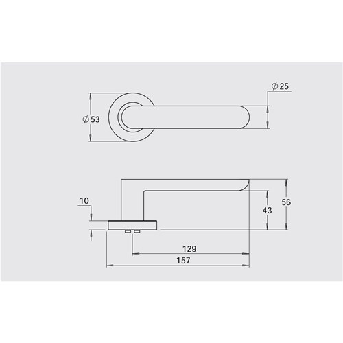 Dormakaba Furniture Vision Round Rose Pair with 17 Lever Black - 8300/17BLK