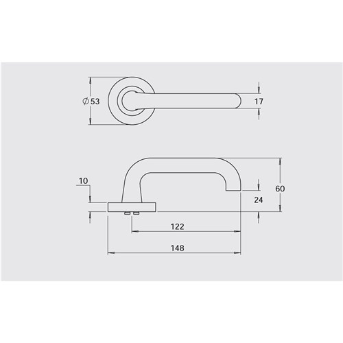 Dormakaba Furniture Vision Round Rose Pair with 18 Lever Black  - 8300/18BLK