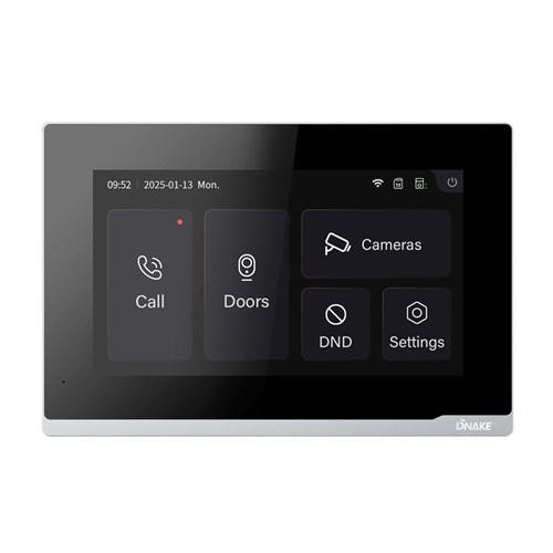 Dnake Indoor Black IP 7inch WiFi Touchscreen Monitor for Intercom Kits - E217W-Black