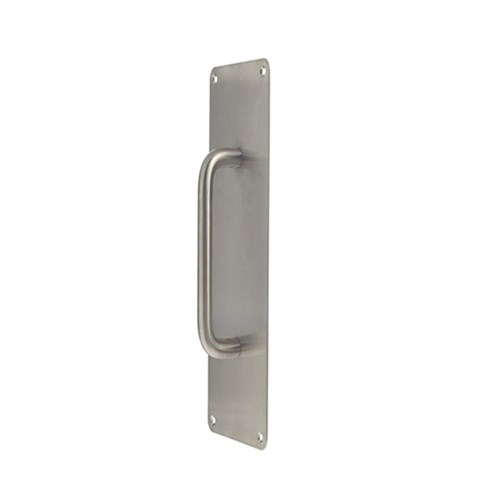 Dorma Pull Handle on Plate Visible Fix  150x16mm on 300x75mm SSS - 3075V-H15SSS 9400001100001