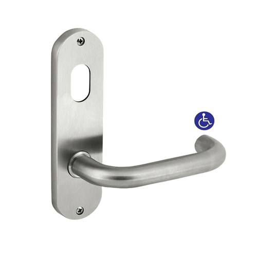 dormakaba Furniture Round End Plate Visible Fix with Cylinder Hole & 70 Lever SSS - 6701/70SSS 9400000016614