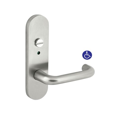 Dormakaba Furniture Round End Plate Concealed Fix with Privacy Indicator Emergency Turn and Noosa Lever LH SSS - 6749/30GL SSS