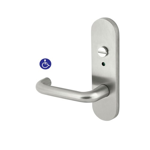 Dormakaba Furniture Round End Plate Concealed Fix with Privacy Indicator Emergency Turn RH and Noosa Lever SSS - 6749/30GRSSS 9400000014517