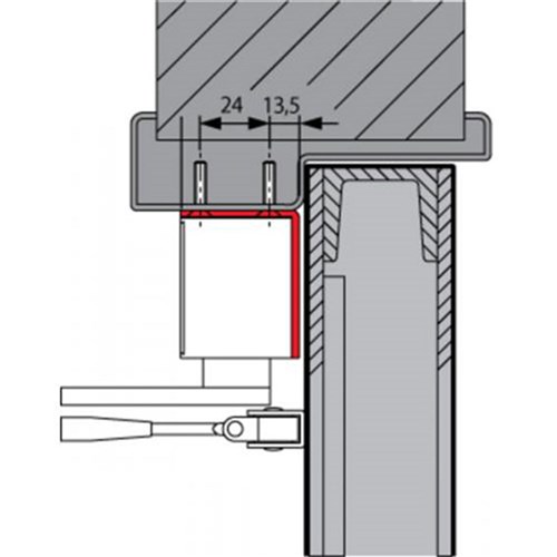 DORMA BRKT ANGLE TS73/83 SIL NEW STYLE (38000301)