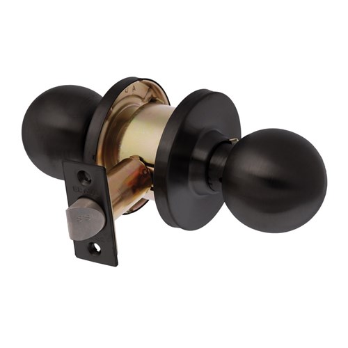 Brava Metro EA Series Passage Knob Set 70mm Backset Matt Black - EA3082MB70