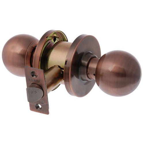 BRAVA Metro EA Series Storeroom Knob Set 60mm Backset Antique Copper - EA3762AC60