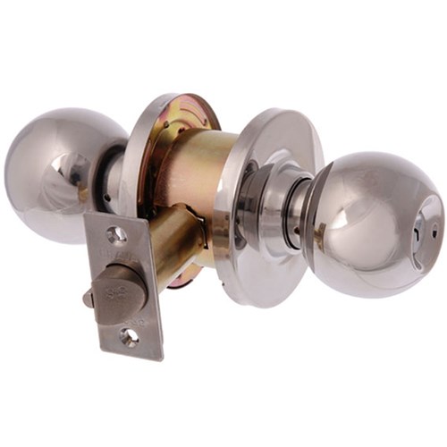 BRAVA Metro EA Series Entrance Knob Set 70mm Backset Polished Stainless Steel - EA3800PSS70