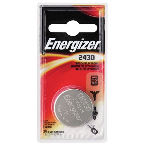 Energizer CR2430 3V Coin Cell Lithium Battery Pack of 1 - E303806800
