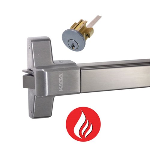KABA EXIT DEVICE ED22NLFSIL 1085MM NIGHT LATCH FIRE RATED SIL