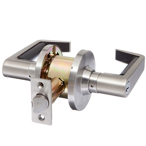 BRAVA Metro EL Series Entrance Lever Set 70mm Backset Satin Chrome - EL6000SC70