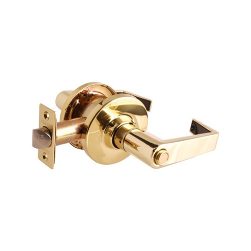 BRAVA Metro EL Series Privacy Lever Set 70mm Backset Polished Brass - EL6130PB70