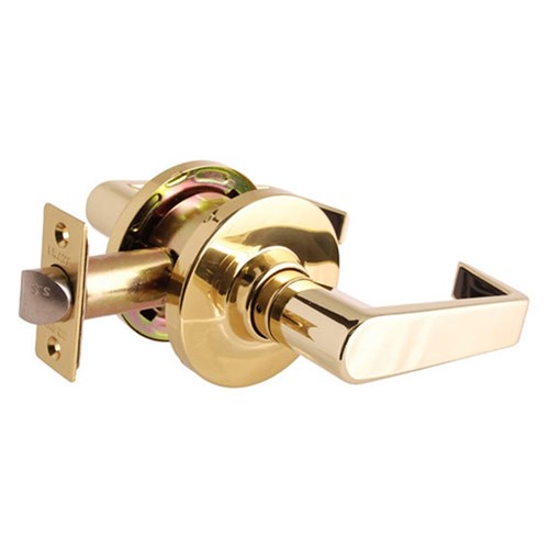 BRAVA Metro EL Series Passage Lever Set 70mm Backset Polished Brass - EL6182PB70