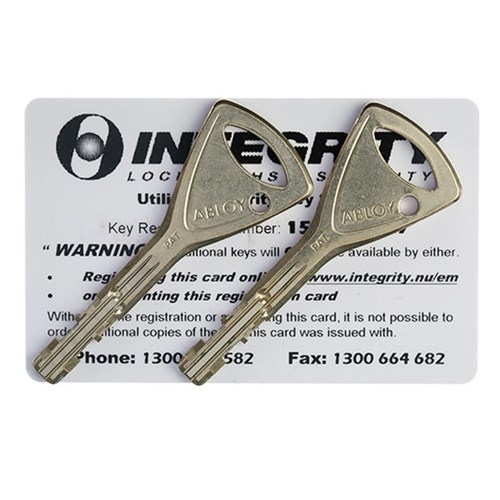 EM Utilities Rim Cylinder Protec 414N Master Keyed to Ausgrid (Energy Australia) Only with 2 keys