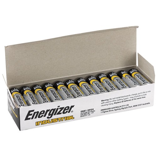 Energizer AA Battery 1.5V Industrial Alkaline Bulk Pack of 24 - E300644000