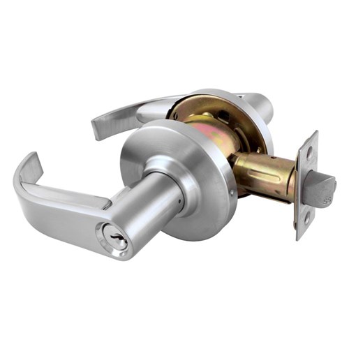 Legge G2 Series Key in Lever Entrance Lock 70mm Backset with Sparta Lever, LW4 Profile Satin Chrome - G2SENTS G50PD