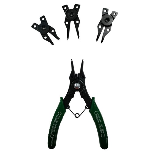 GTT Circlip Plier 4-in-1 for Internal and External Circlips with Multi Head - GTT454