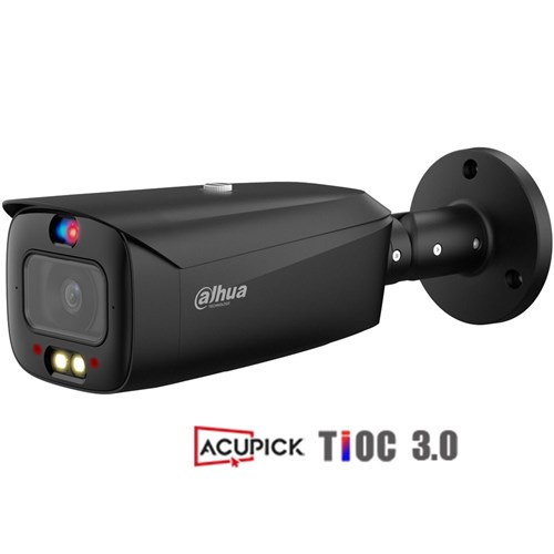 Dahua WizSense Series 8MP Black TiOC 3.0 Bullet Network Camera with 2.8mm Fixed Lens, AcuPick Technology, IP67 - DH-IPC-HFW3849T1-AS-PV-ANZ-S2-BLK