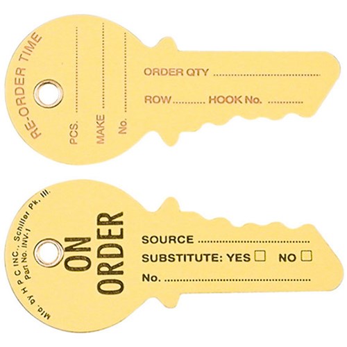 HPC KEY HOOK TAGS BLANK INV-1 Pkt=100