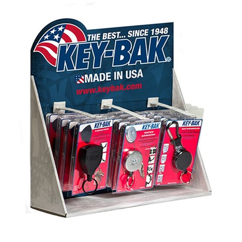 KEY-BAK COUNTER DISPLAY 3 HOOK W/TOP SELLER ITEMS