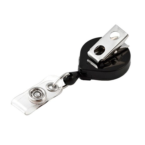 KEY-BAK SELF RETRACT REEL MINI BLK RND SWIVEL CLIP idSTUD 36