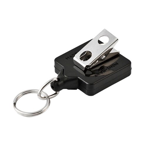 KEY-BAK SELF RETRACT REEL MINI BLK SQ SWIVEL CLIP NYLON 36