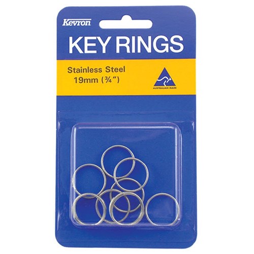 KEVRON KEYRINGS ID1045 19MM SS Pkt=10