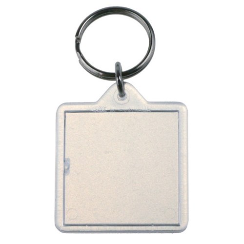 KEVRON ACRYLIC TAG ID57 SQUARE 40x40mm CLR PKT=20