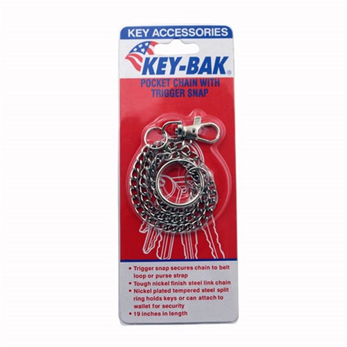 KEY-BAK POCKET CHAIN w/- RING