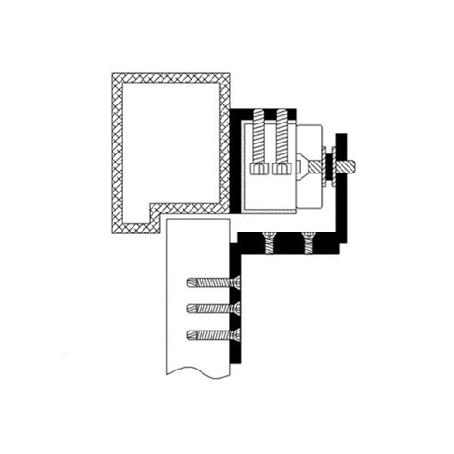 LOX L&Z Bracket suit Double 5700D Magnetic Lock