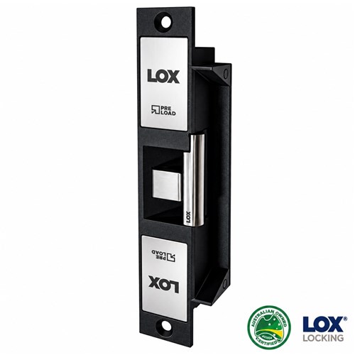 LOX ES90M High Security Preload Electric Strike with 25KG Preload 10-30VDC Monitored 4 Hour Fire Rated - ES90M