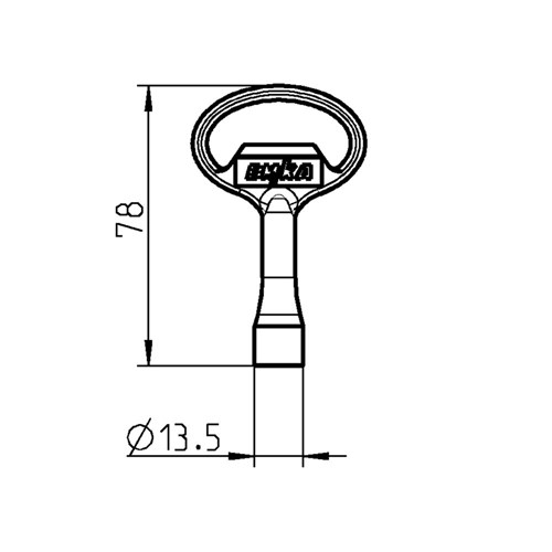 LOCK FOCUS EMKA KEY 1004-03 FORM A 7mm TRIANGLE