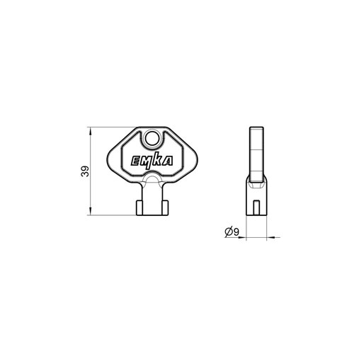 LOCK FOCUS EMKA KEY 1004-33 FORM F 5mm DBLE BIT