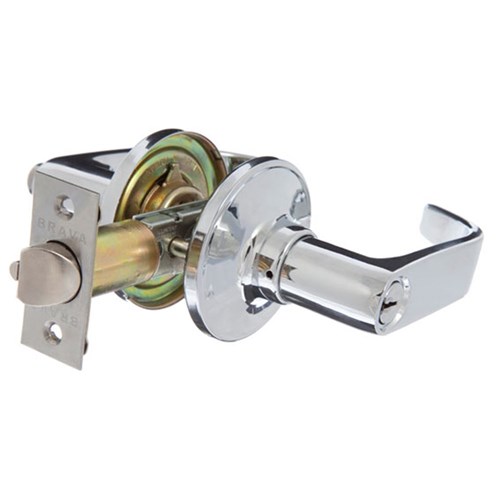 BRAVA Urban LN Series Tiebolt Entrance Lever Set LW4 Profile KD Adjustable 60/70mm Backset Chrome Plate - LN200B