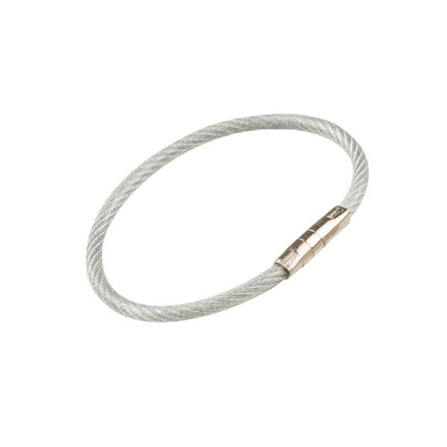 Lucky Line Twisty Cable Ring suits Creone Cabinets 127mm Nylon Coated Steel in Clear - 81101