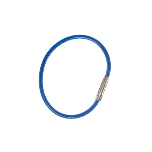 Lucky Line Twisty Cable Ring suits Creone Cabinets 127mm Nylon Coated Steel in Blue - 081130