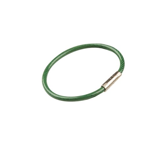 Lucky Line Twisty Cable Ring suits Creone Cabinets 127mm Nylon Coated Steel in Green - 081140