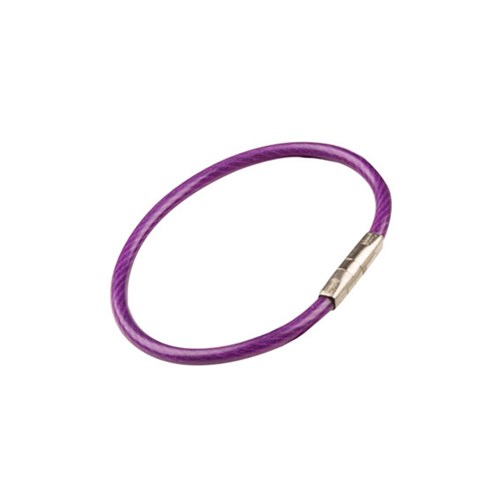 Lucky Line Twisty Cable Ring suits Creone Cabinets 127mm Nylon Coated Steel in Purple - 081165