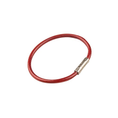 Lucky Line Twisty Cable Ring suits Creone Cabinets 127mm Nylon Coated Steel in Red - 081170