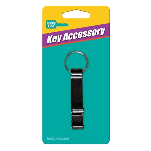 Lucky Line Bottle Opener and Phone Stand Key Ring with Split Ring in Assorted Colours Card of 1 - 87701