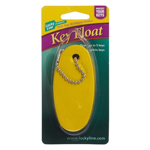 Lucky Line Soft Key Float with 152mm Ball Chain in Bright Yellow Card of 1 - 92801