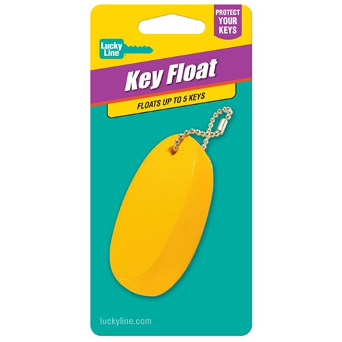 Lucky Line Soft Key Float with 152mm Ball Chain in Bright Yellow Card of 1 - 92801