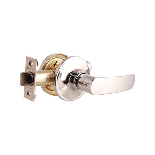 BRAVA Urban LYR Series Tiebolt Passage Lever Set Adjustable 60/70mm Backset Chrome Plate - LYR203B