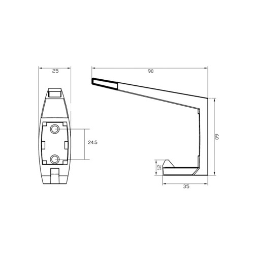Metlam Moda Series Hook Concealed Screw Fix Antimicrobial Coated - MODA_HOOK_ANMB